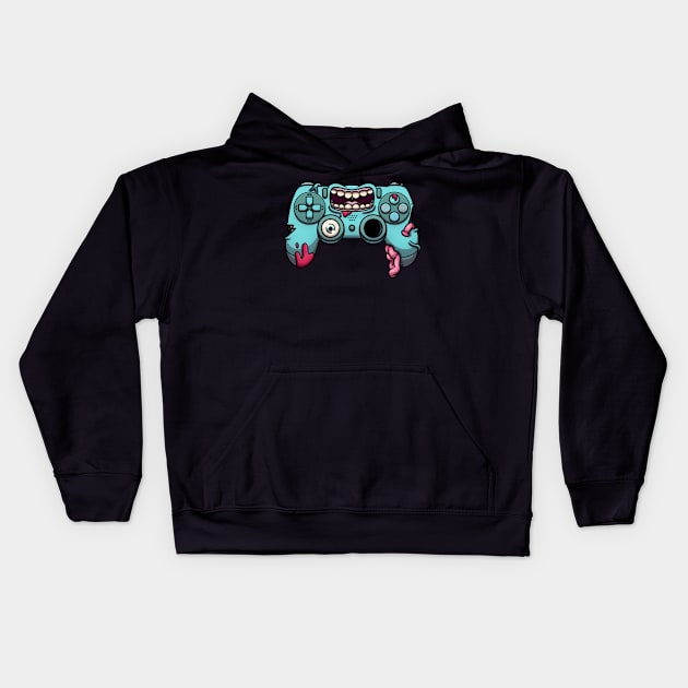 Zombie Video Game Controller Kids Hoodie by TheMaskedTooner